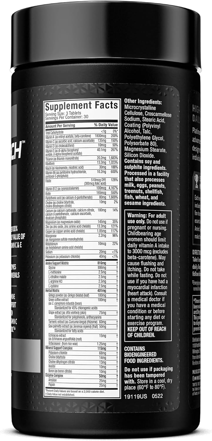 MULTIVITAMÍNICO PLATINUM 90 TABLETAS