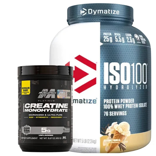 COMBO ISO 100 5 LB + CREATINA PLATINUM MUSCLETECH 450 GR