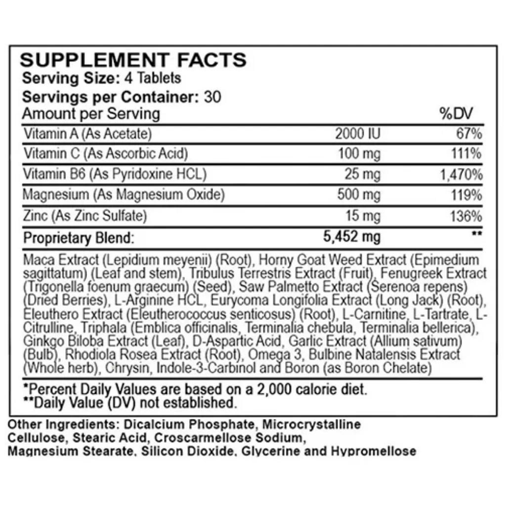 MONSTER TEST 120 TABLETAS