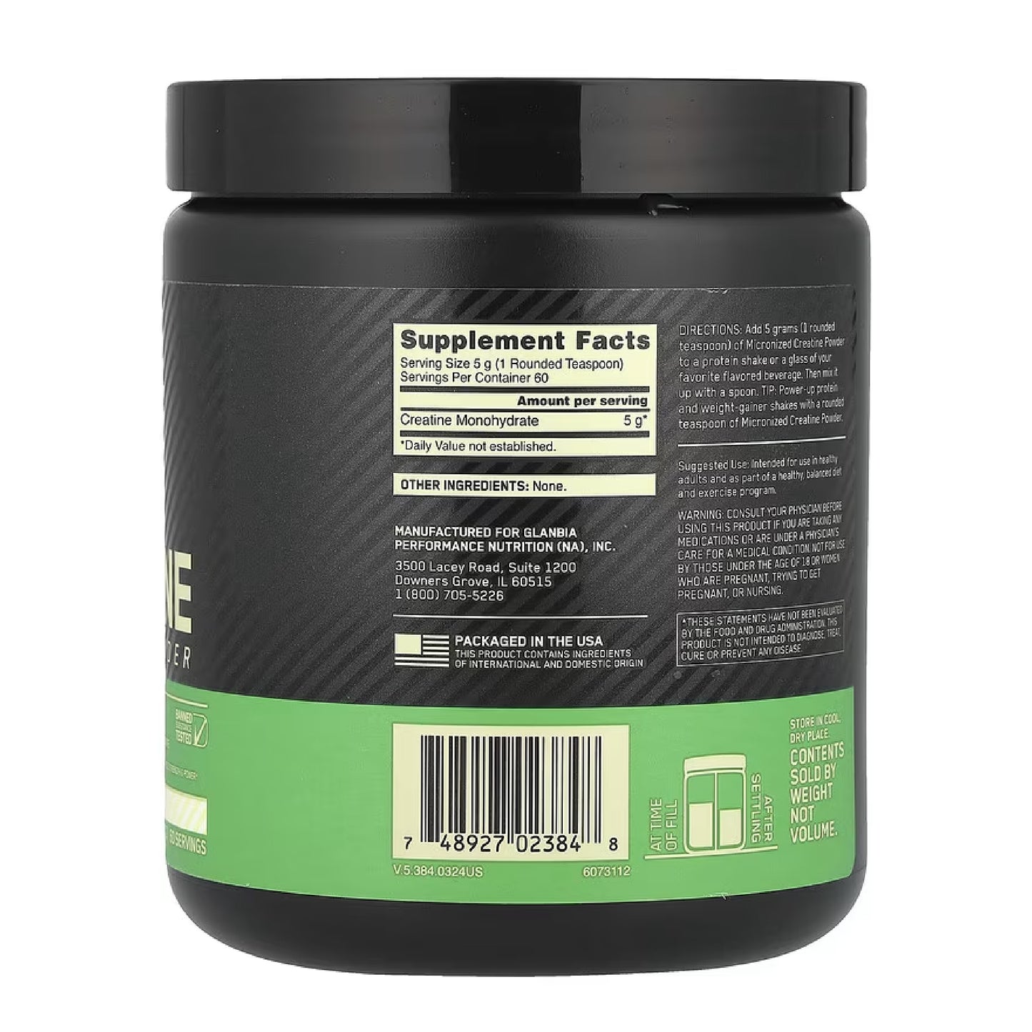 CREATINA MICRONIZADA ON 300 GRAMOS