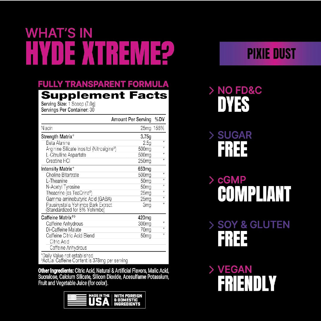 HYDE XTREME PRE WORKOUT 30 SERVICIOS