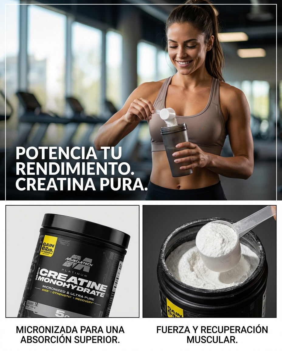 CREATINA MONOHIDRATO PLATINUM MUSCLETECH 400 GRAMOS