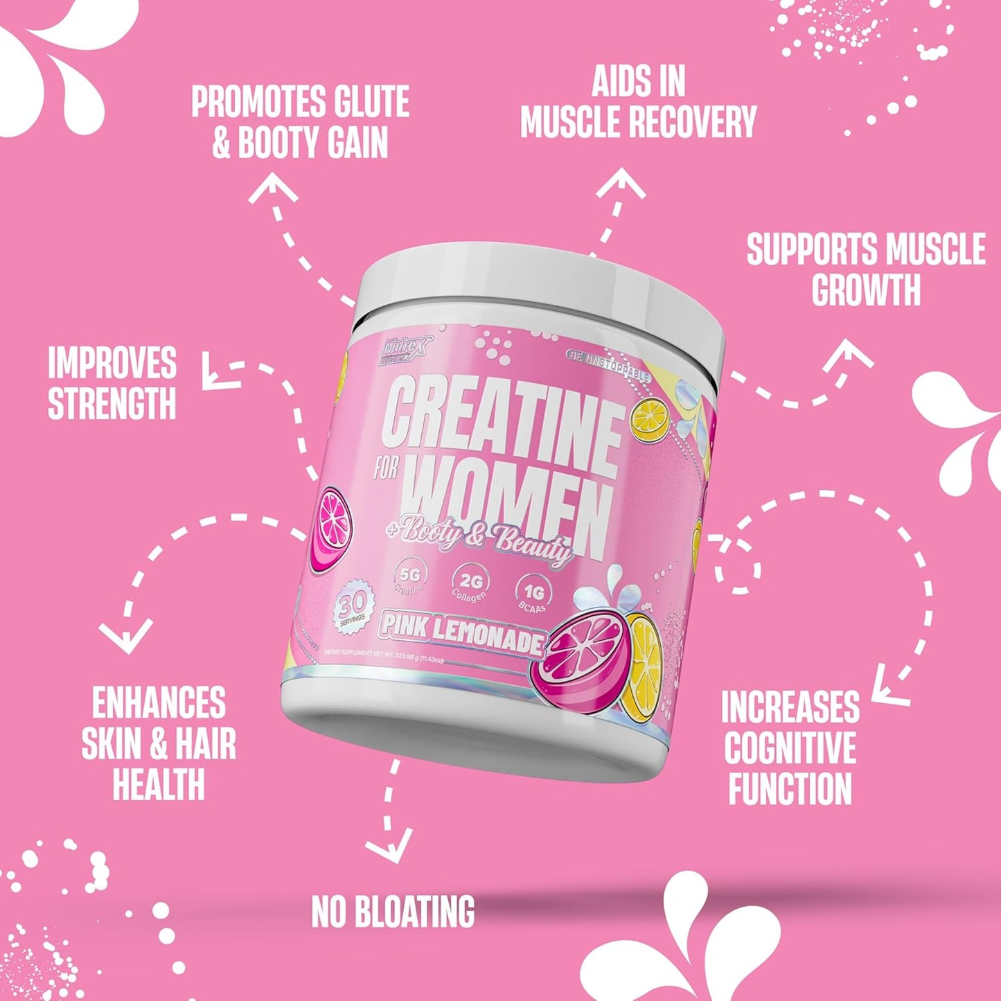 CREATINE FOR WOMEN NUTREX 30 SERVICIOS