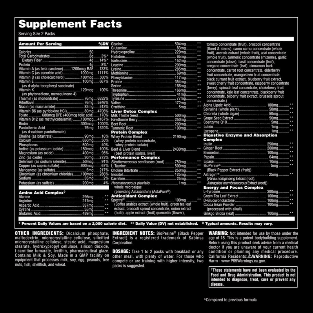 ANIMAL PAK PASTILLAS 44 PACKS