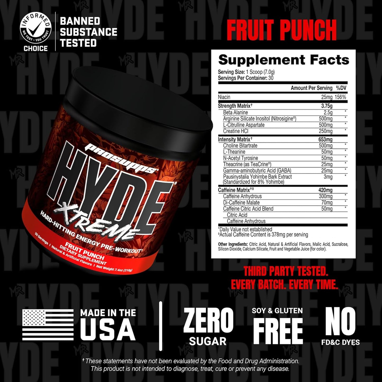 HYDE XTREME PRE WORKOUT 30 SERVICIOS